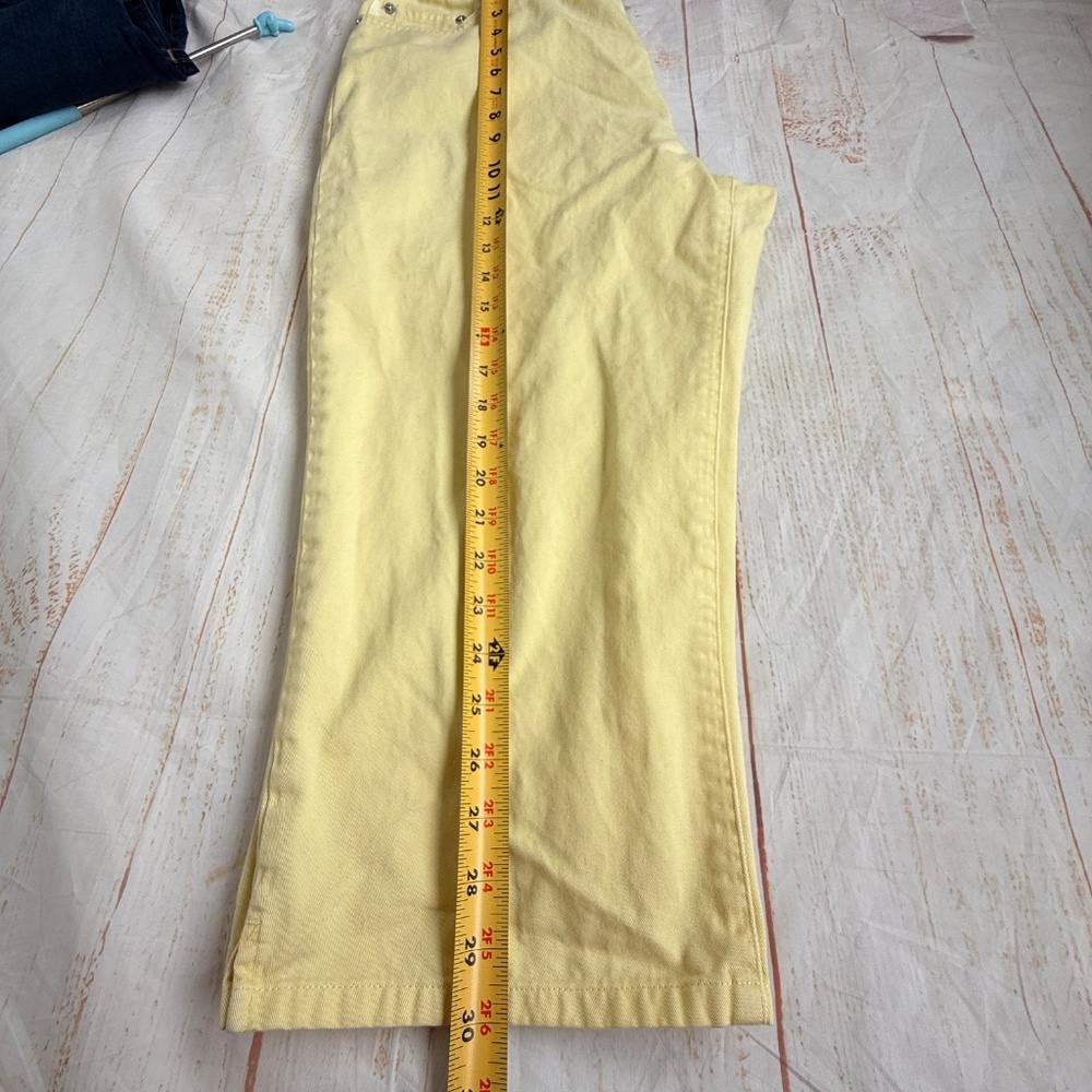 Lauren Ralph Lauren | Yellow Mid-Calf/Croppedโ Pants | Cotton | Size Tag Removed - Picture 10 of 10